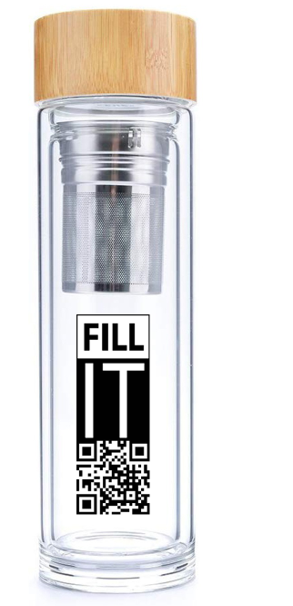 Flasche mit Logo
